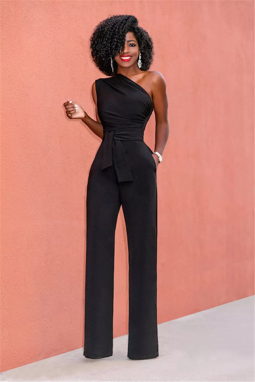 Elegant One Shoulder Romper