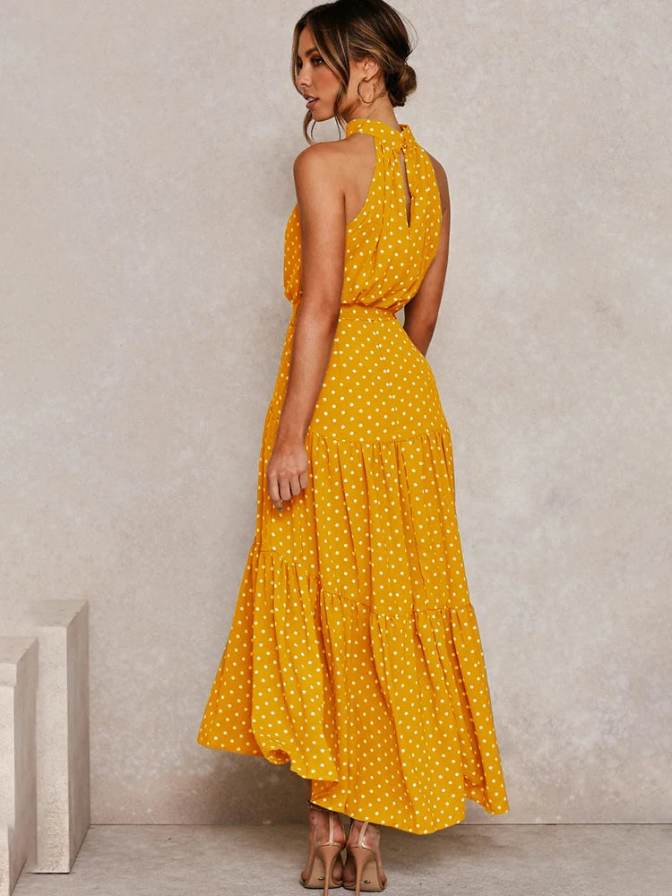 Sleeveless Halter Dress