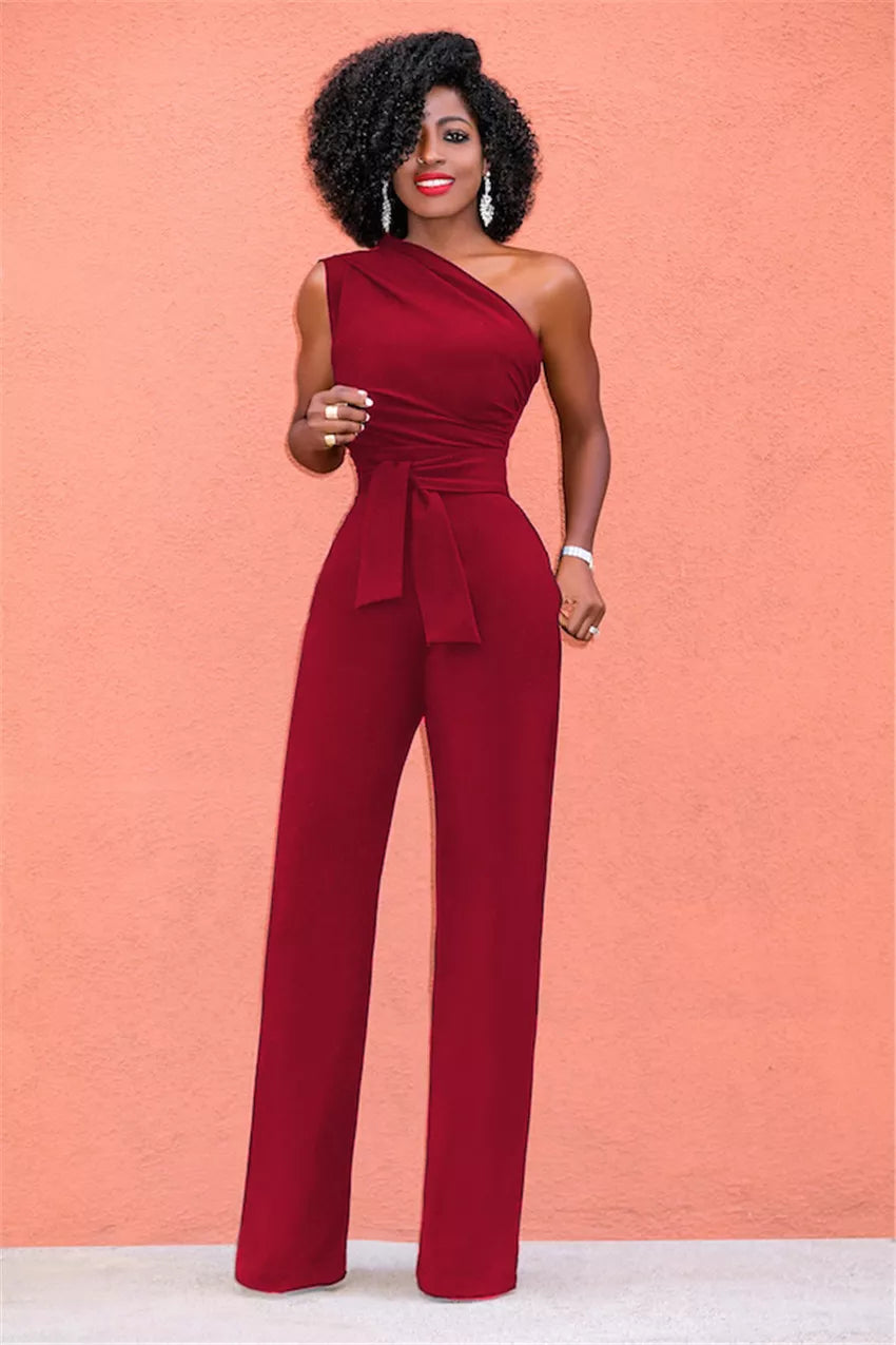 Elegant One Shoulder Romper