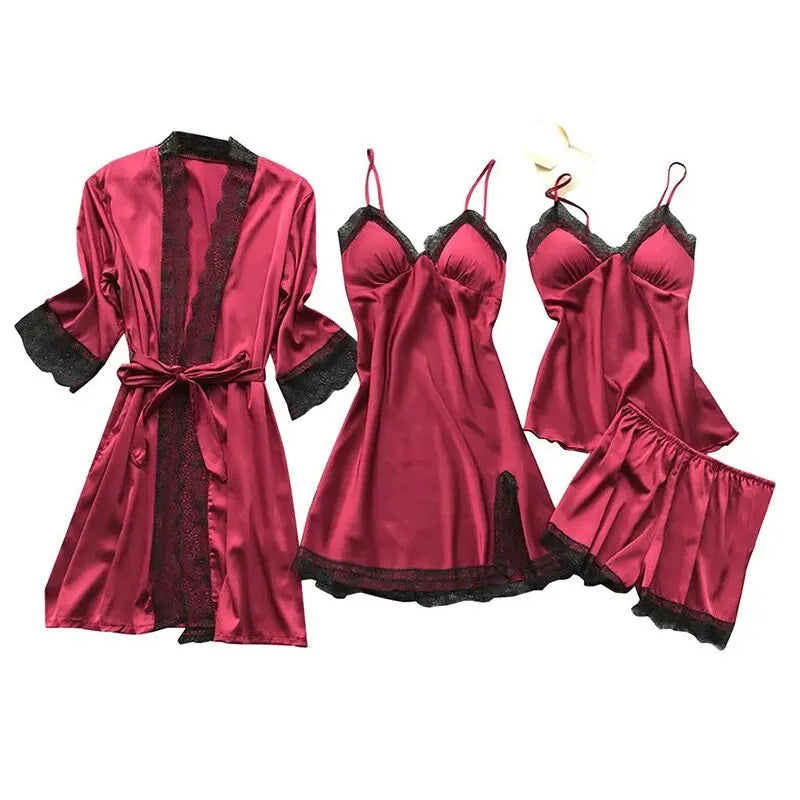 Silk Sleepwear Pajamas Set