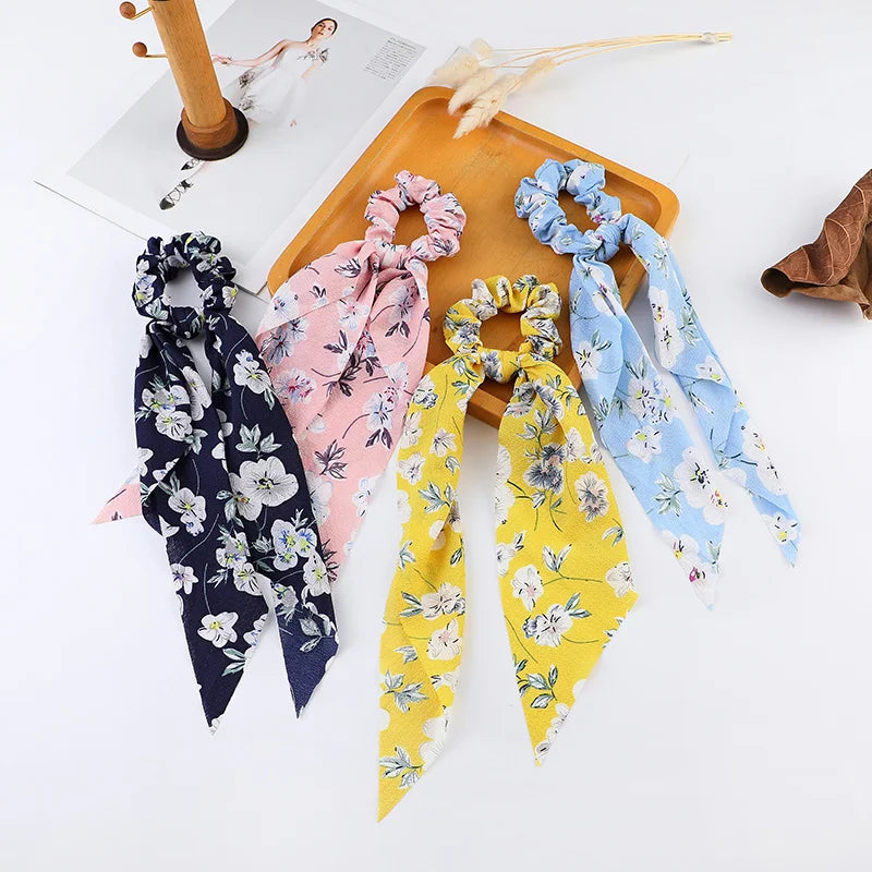 Chiffon Ribbon Scrunchies