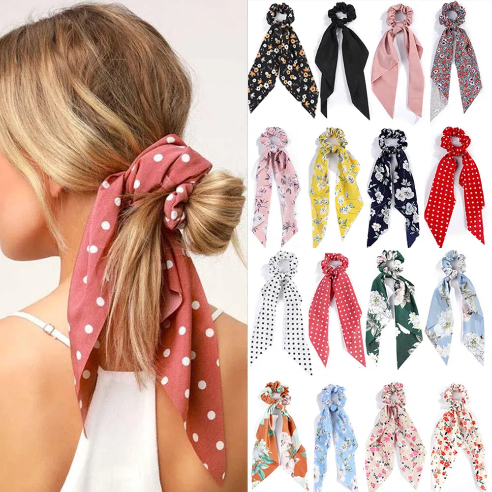 Chiffon Ribbon Scrunchies