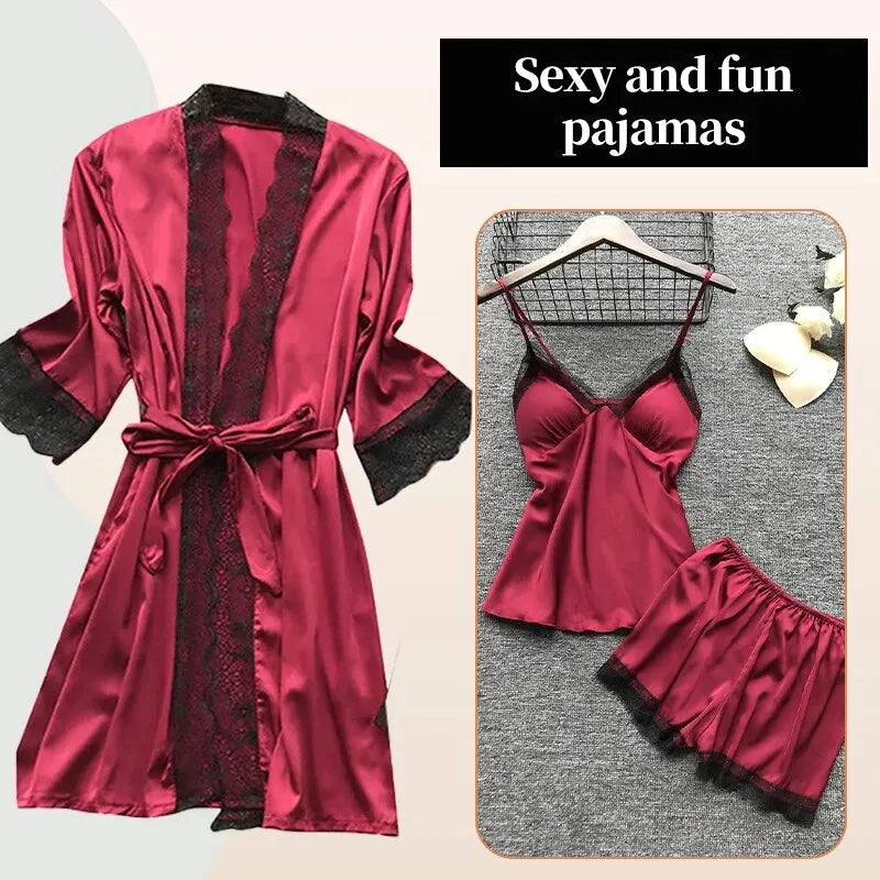 Silk Sleepwear Pajamas Set