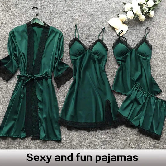 Silk Sleepwear Pajamas Set